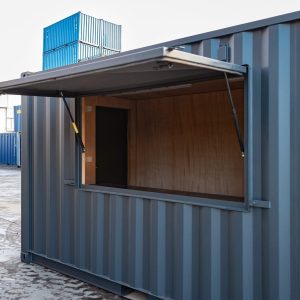 20ft aangepaste containerkiosk – volledig omgebouwd, klaar voor gebruik