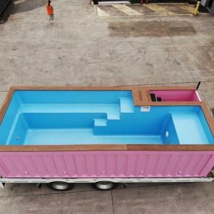 Roze 20 ft containerzwembad