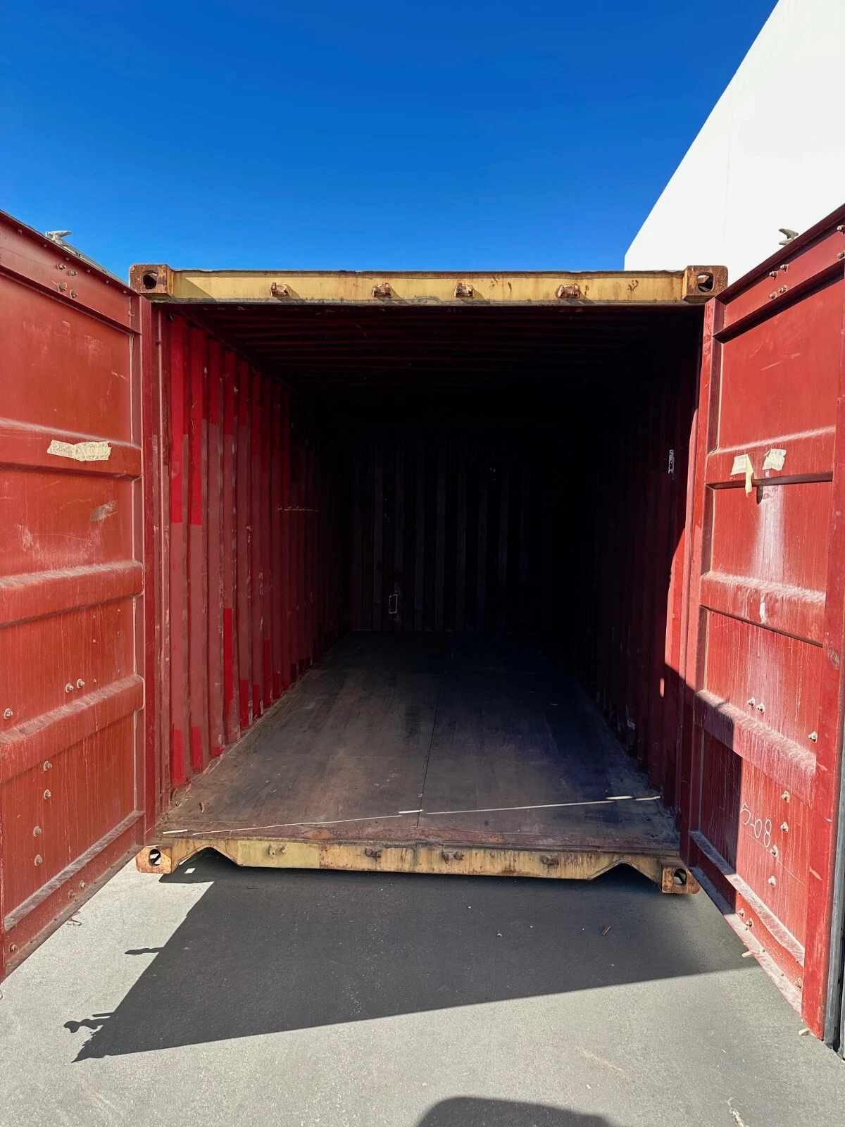 20ft Conex Shipping / Opslagcontainer – Geel/Goud – Geprijsd om te verkopen! - Afbeelding 7