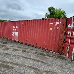45ft Stalen Zeecontainers Red