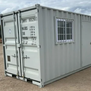 9ft Container Kantoorunit compleet met raam en zijdeur