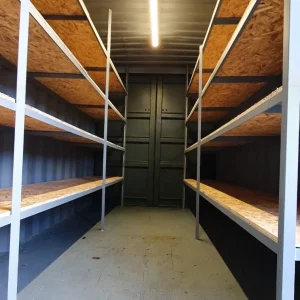 20 x 8Ft 9ft 6 High Cube-container, met anticondensatie, verlichting en planken.