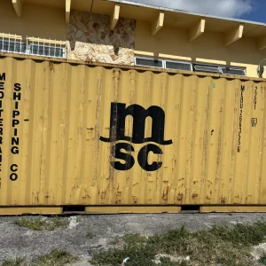 20ft Conex Shipping / Opslagcontainer – Geel/Goud – Geprijsd om te verkopen!